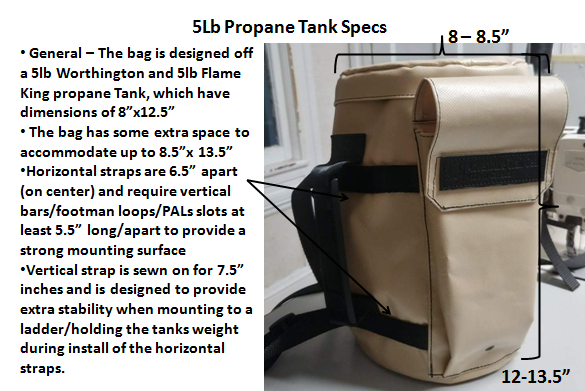 5lb Propane Tank Bag - Cordura Nylon image 4